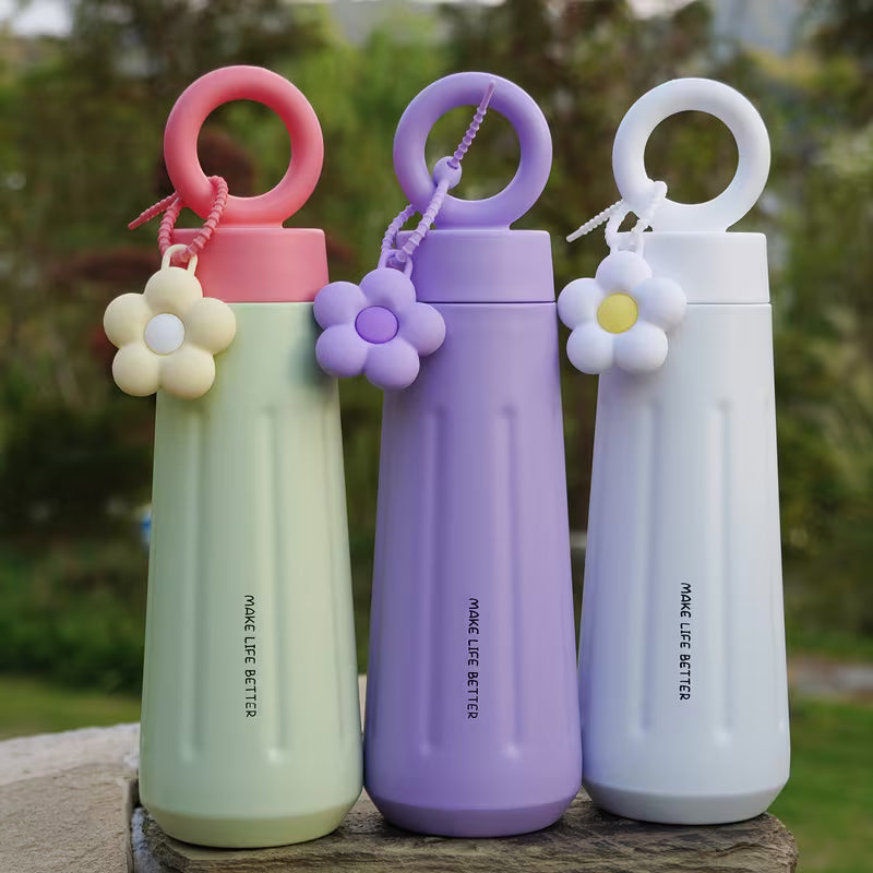 Women's 316 Stainless Steel Water Bottle Elegant Portable Kettle with Handle