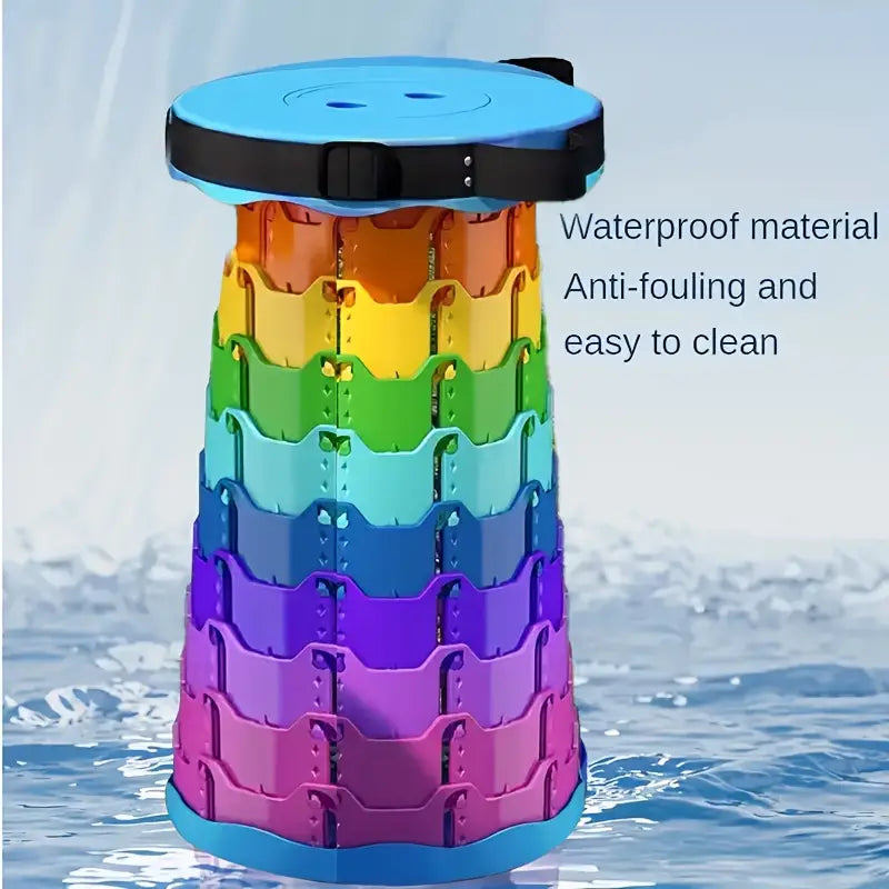 1pc- Enhanced portable multi-functional folding and retractable stool