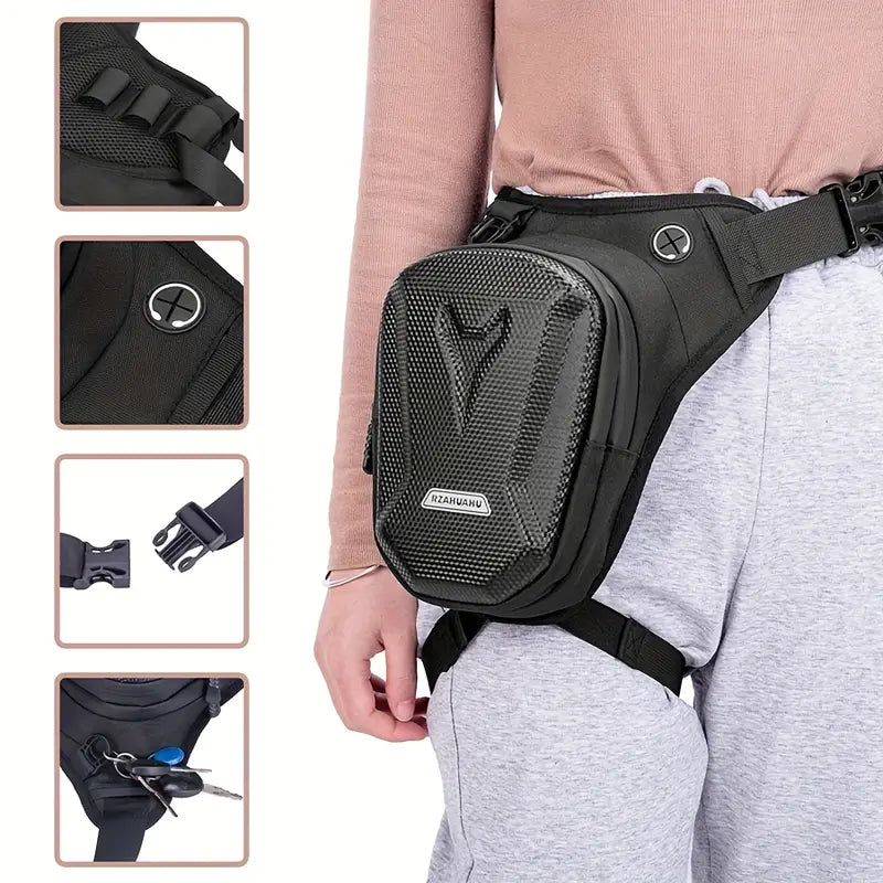Adjustable EVA Motorcycle Leg Bag with Zipper Closure