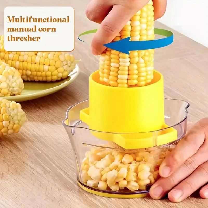 1pc Stainless Steel Corn Peeler & Stripper with Built-In Grater and Safety Handle