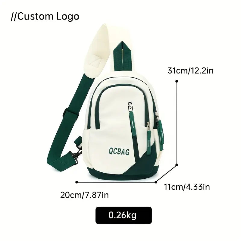Casual Letter Graphic Chest Bag Crossbody Bag For Commute