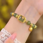 [Hot sale]Natural Hetian Jade Beaded Bracelet