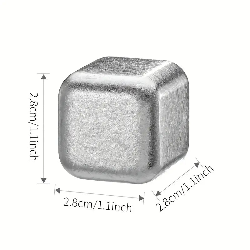 Tiartisan 6pcs Pure Titanium Ice Flower Model Beer Ice Cubes