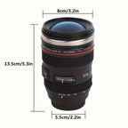 Camera Lens Coffee Mug | Stainless Steel & BPA-Free ABS Plastic