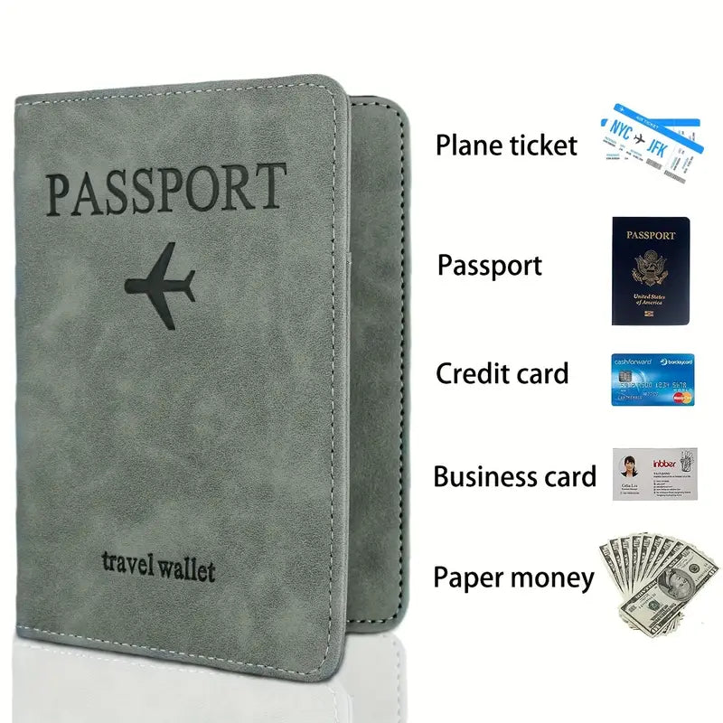 Fashion Synthetic Leather Passport Holder