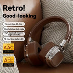 Vintage-Inspired Over-Ear Wireless Headset With Wireless 5.3 Chip