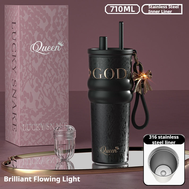 Light Luxury Premium Insulated Straw Water bottle