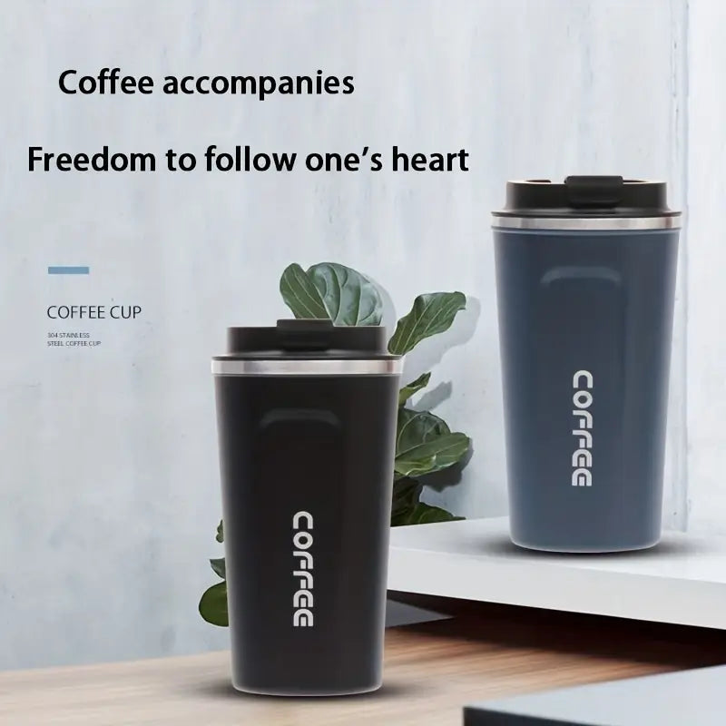 510ml Vacuum Insulated Coffee Cup with Lid - Double-Wall Thermal Tumbler