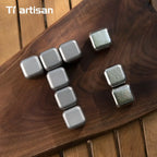 Tiartisan 6pcs Pure Titanium Ice Flower Model Beer Ice Cubes