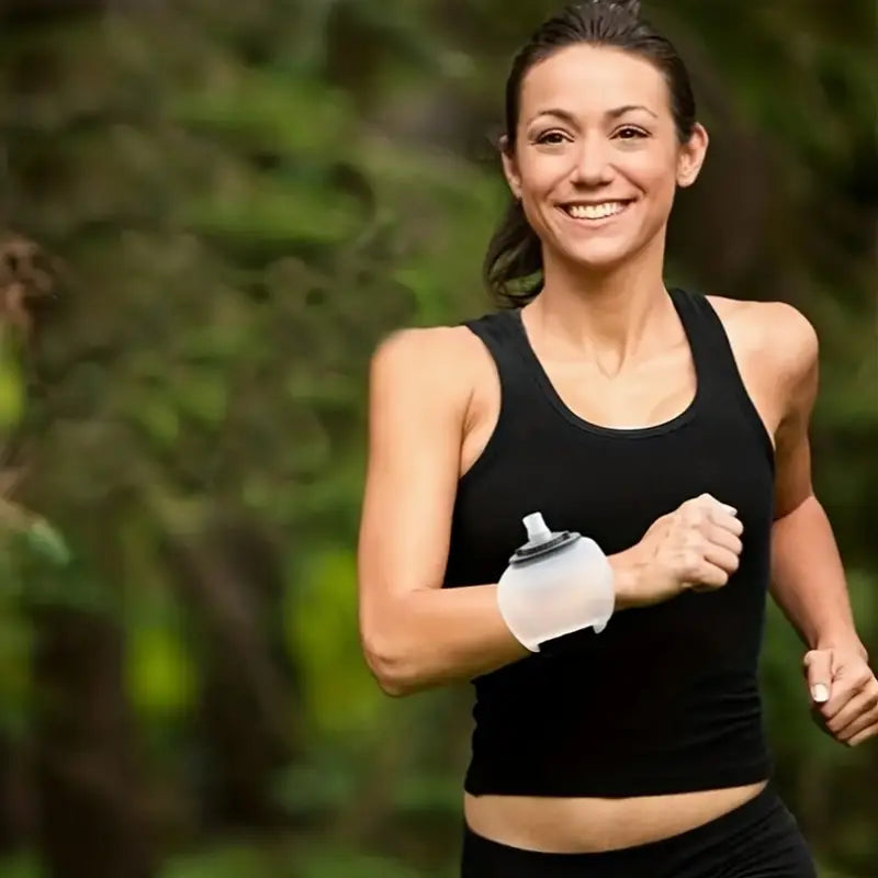 Silicone Wrist Water Bottle for Running, Fitness, and Cycling