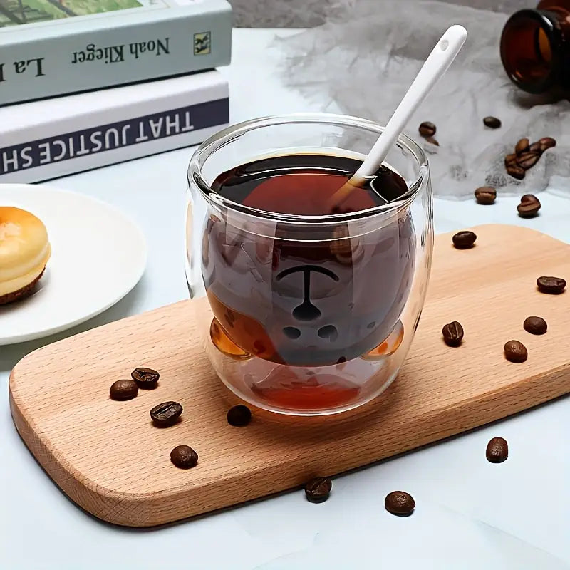 Cute Bear Double Layer High Borosilicate Glass Mug