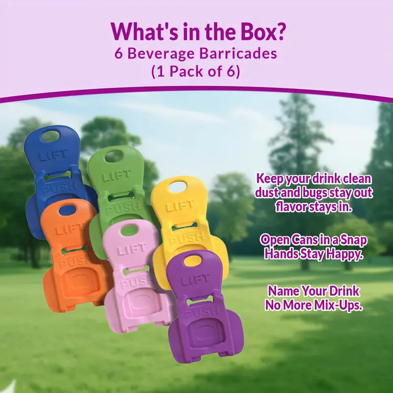 6pcs Colorful Beverage Can Opener Covers