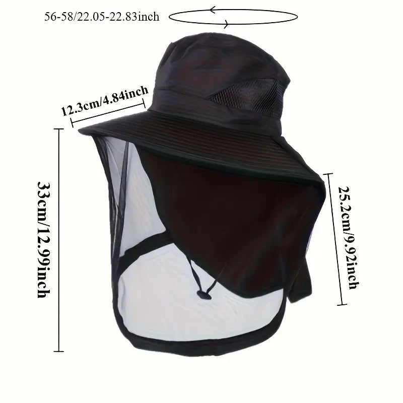 Men's and Women's outdoor mosquito net cap
