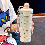 Portable Cartoon Vacuum Cup High-Capacity With Lifting Rope