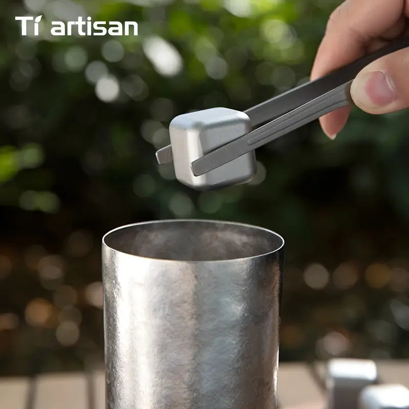 Tiartisan 6pcs Pure Titanium Ice Flower Model Beer Ice Cubes