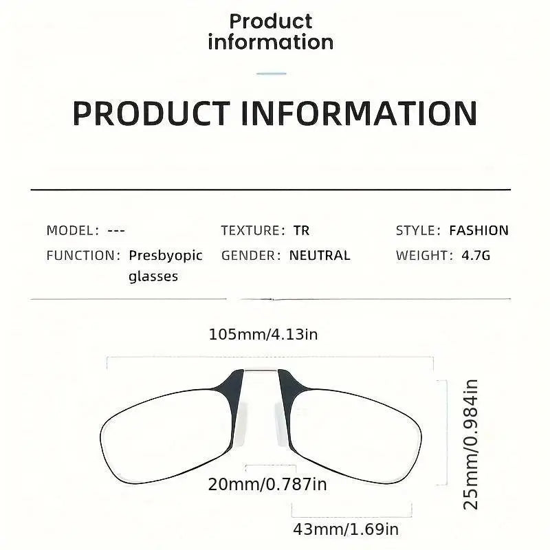 Compact & Stylish Clip-On Reading Case with Keychain