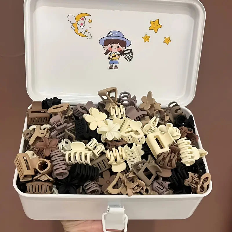 20pcs Women's Mixed Color Small Hair Claws