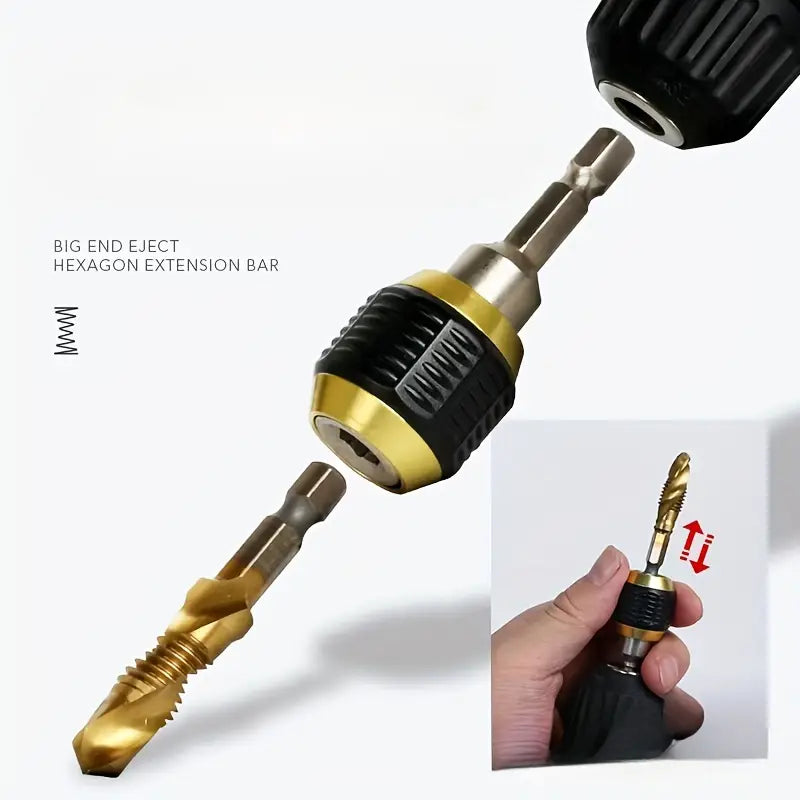 Hand Electric Drill Three-claw 60mm Large Head Pop-up Hexagonal Handle Quick Change Connector