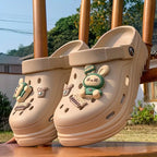 ASOFTER Women'S EVA Clog Shoes - Cute Bunny & Heart Design