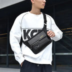 Men's Stylish PU Leather Crossbody Bag Versatile Shoulder Messenge