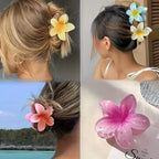6pcs Large Tropical Flower Hair Claw Clips