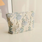 Floral Toiletry Bag for Travel - Lightweight, Portable Makeup Pouch with Zipper Closure