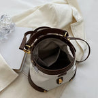 Light Luxury Color Splicing Messenger Bag High-grade Western Style Retro Handbag