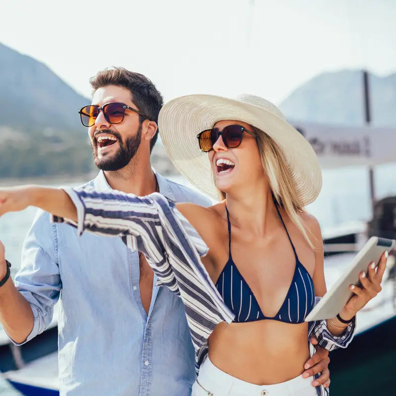 2025 Geometric Frame Double Beam Sun Protection Glasses Trends