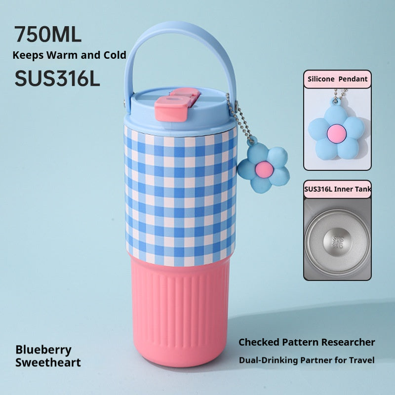 316 Stainless Steel Bottle with Flower Loop Handle