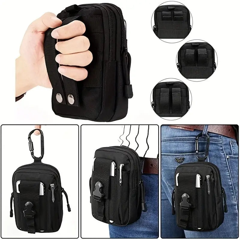 Men's Tactical Belt Bag with Adjustable & Detachable Strap