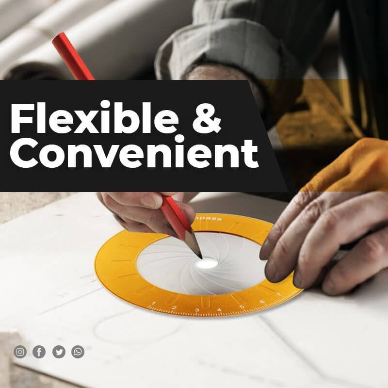 Adjustable Circle Drawing Ruler Tool