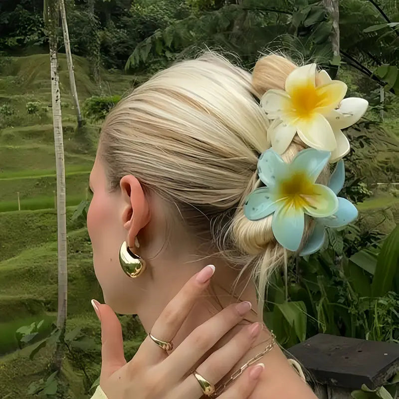 6pcs Large Tropical Flower Hair Claw Clips