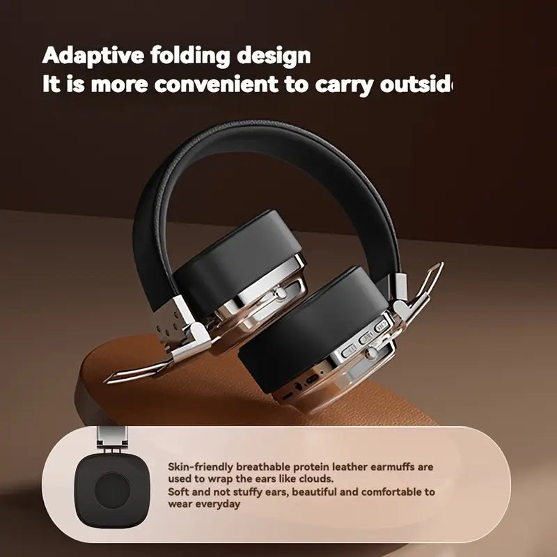 Vintage-Inspired Over-Ear Wireless Headset With Wireless 5.3 Chip