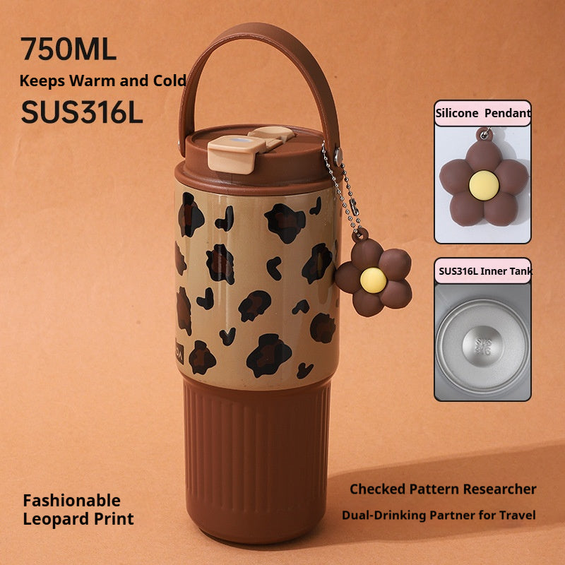 316 Stainless Steel Bottle with Flower Loop Handle