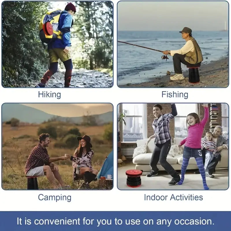 1pc- Enhanced portable multi-functional folding and retractable stool