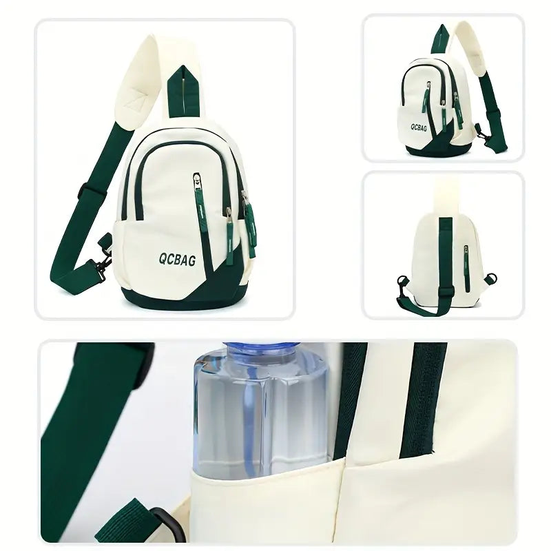 Casual Letter Graphic Chest Bag Crossbody Bag For Commute