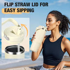 30oz Stainless Steel Vacuum Insulated Travel Mug with Handle And Straw