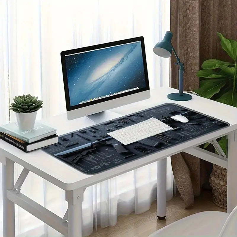 1pc Gun Design Art Large Mouse Pad