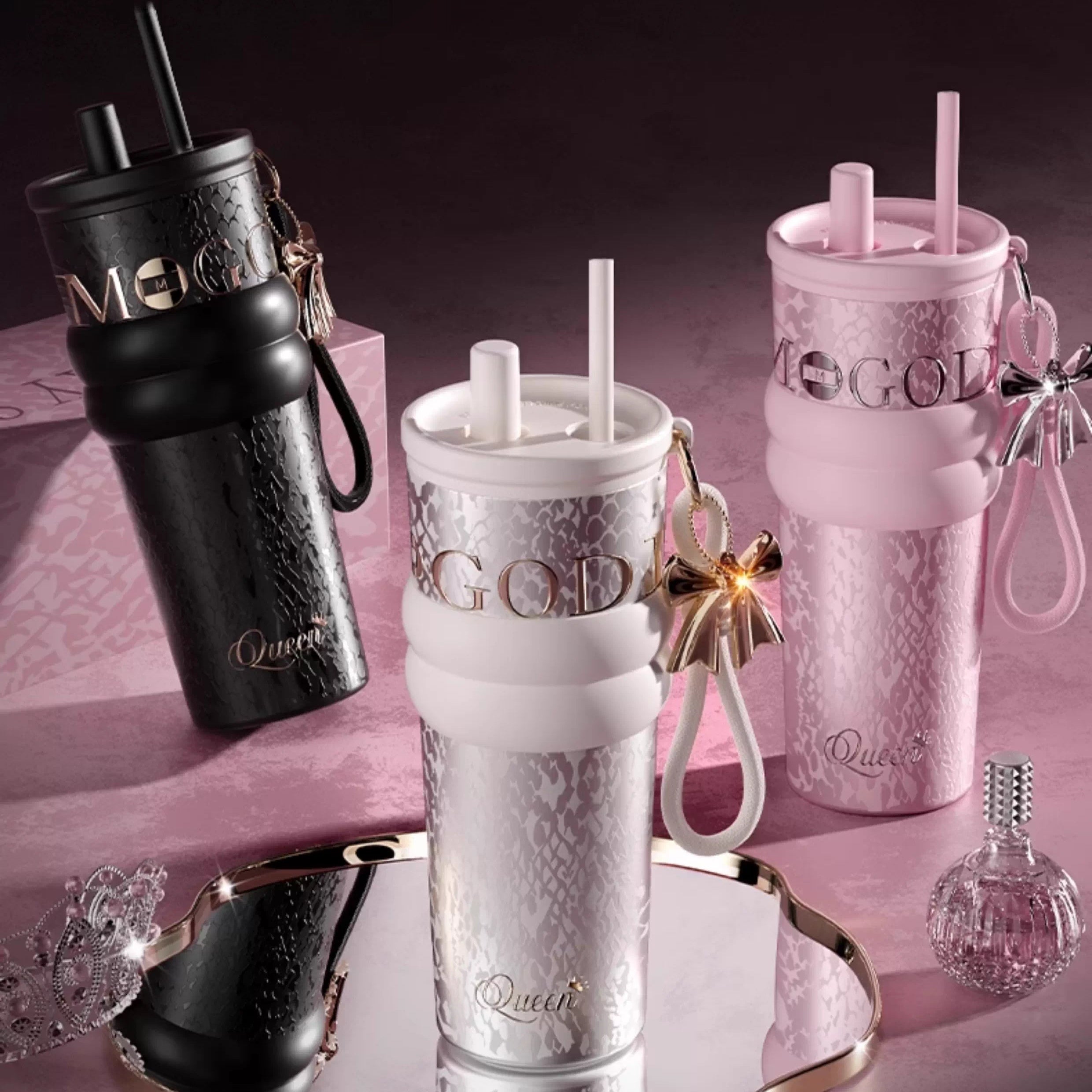 Light Luxury Premium Insulated Straw Water bottle