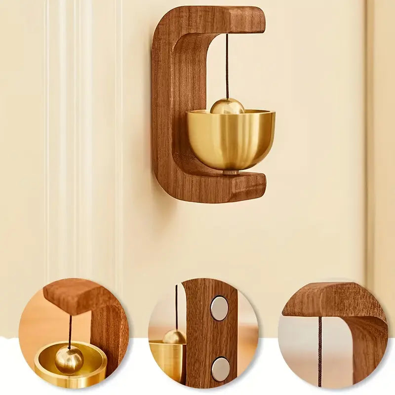 Magnetic Wooden Wind Chime Doorbell Decoration