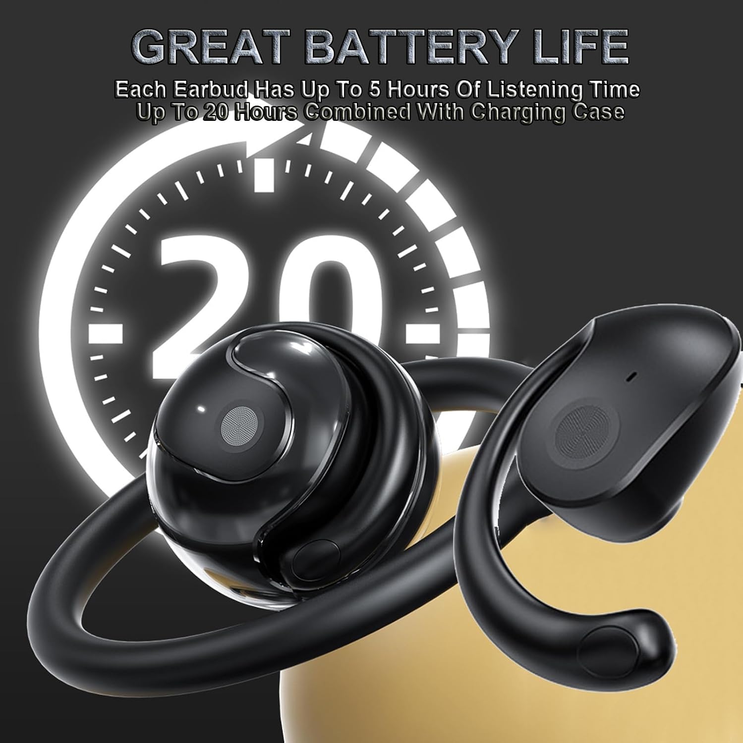 Outside Open Ear Earbuds Hanging Earphones Bluetooth Out Of Ear Open Ear Headphones Outside The Ear Wireless Ear Hanging Bluetooth Headset Bone Conduction Headphones Earbuds Open Over Ear Buds