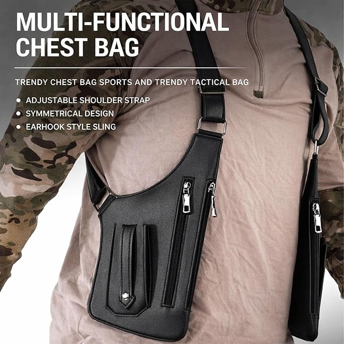 1pc of Anti-theft Crossbody Bag Provides You with Double Protection, Keeping Your Valuables Safe from Pickpockets. The Men's Anti-theft Wallet Features an Adjustable Shoulder Strap with a Buckle, Allowing You to Adjust It to Fit Your Height, Suitable