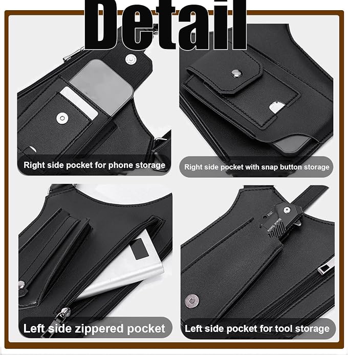 1pc of Anti-theft Crossbody Bag Provides You with Double Protection, Keeping Your Valuables Safe from Pickpockets. The Men's Anti-theft Wallet Features an Adjustable Shoulder Strap with a Buckle, Allowing You to Adjust It to Fit Your Height, Suitable