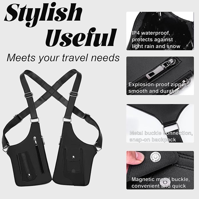 1pc of Anti-theft Crossbody Bag Provides You with Double Protection, Keeping Your Valuables Safe from Pickpockets. The Men's Anti-theft Wallet Features an Adjustable Shoulder Strap with a Buckle, Allowing You to Adjust It to Fit Your Height, Suitable