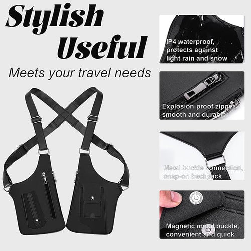 1pc of Anti-theft Crossbody Bag Provides You with Double Protection, Keeping Your Valuables Safe from Pickpockets. The Men's Anti-theft Wallet Features an Adjustable Shoulder Strap with a Buckle, Allowing You to Adjust It to Fit Your Height, Suitable
