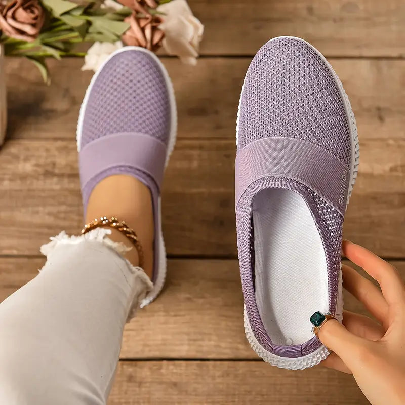 New Summer Women's Shoes Breathable Half Slipper Mesh Upper with Comfortable Sole