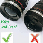 Camera Lens Coffee Mug | Stainless Steel & BPA-Free ABS Plastic