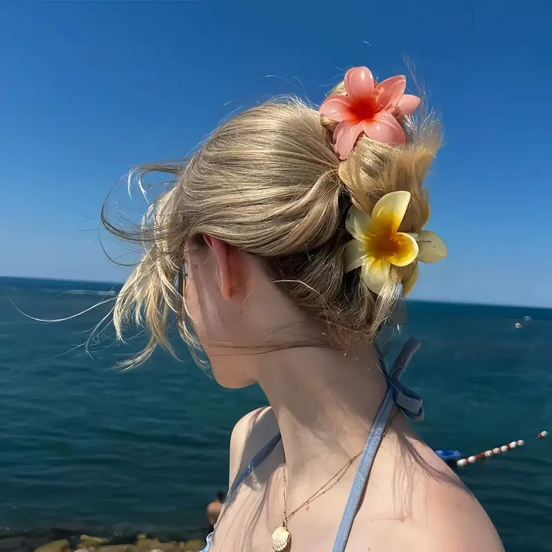 6pcs Large Tropical Flower Hair Claw Clips