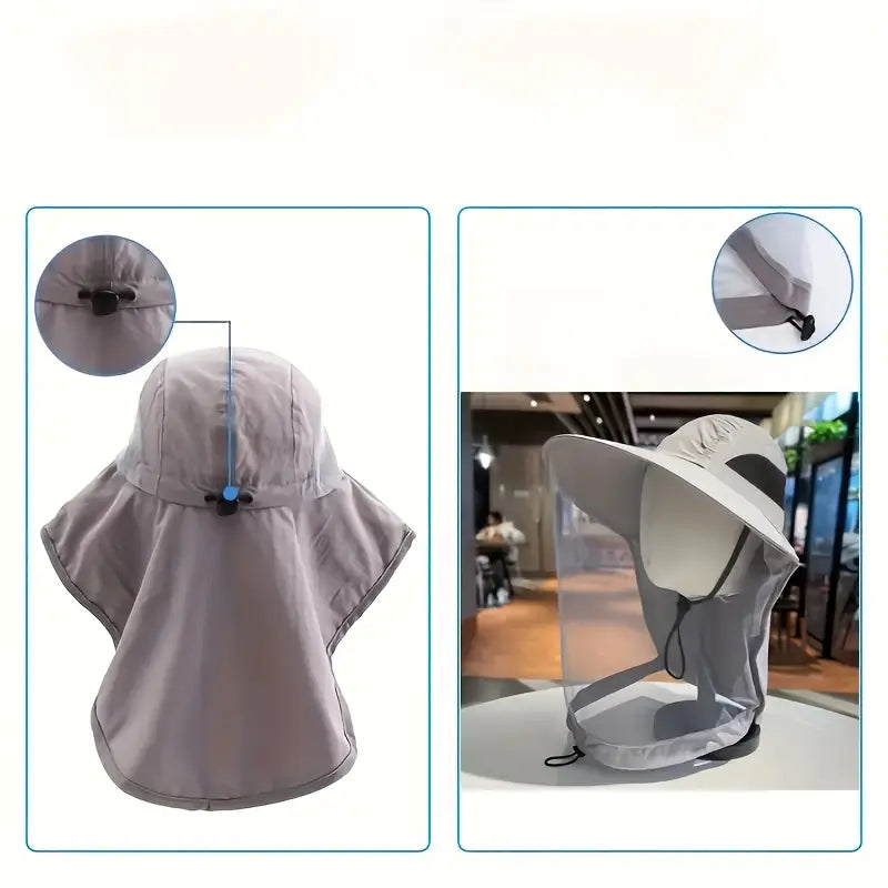 Men's and Women's outdoor mosquito net cap