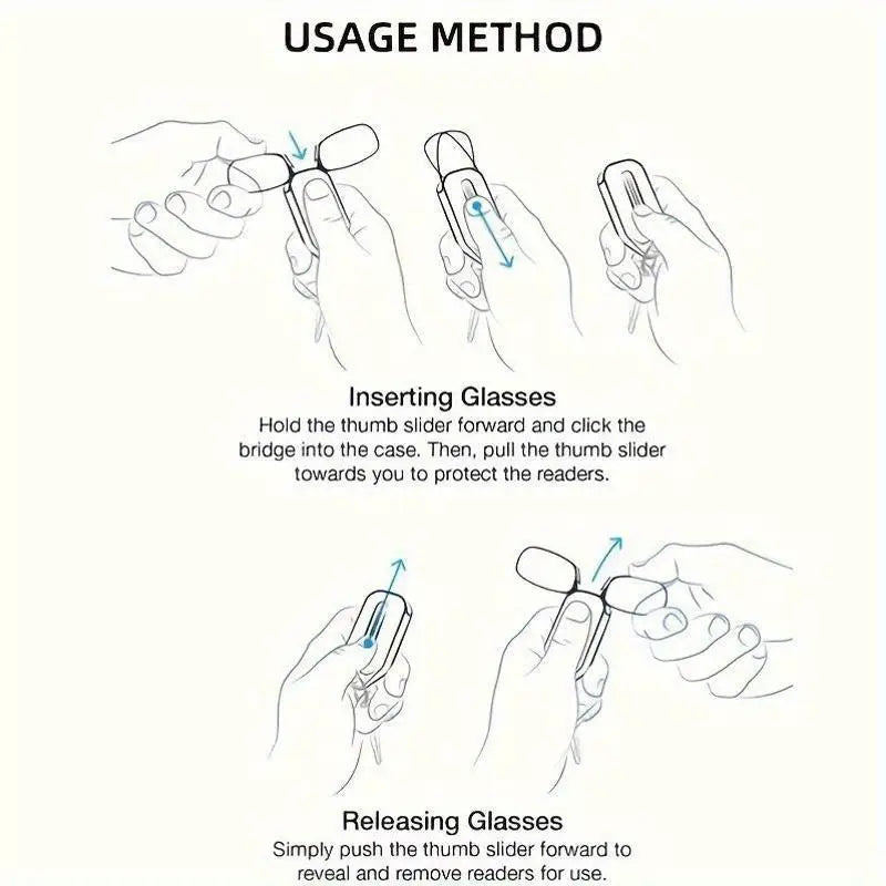 Compact & Stylish Clip-On Reading Case with Keychain